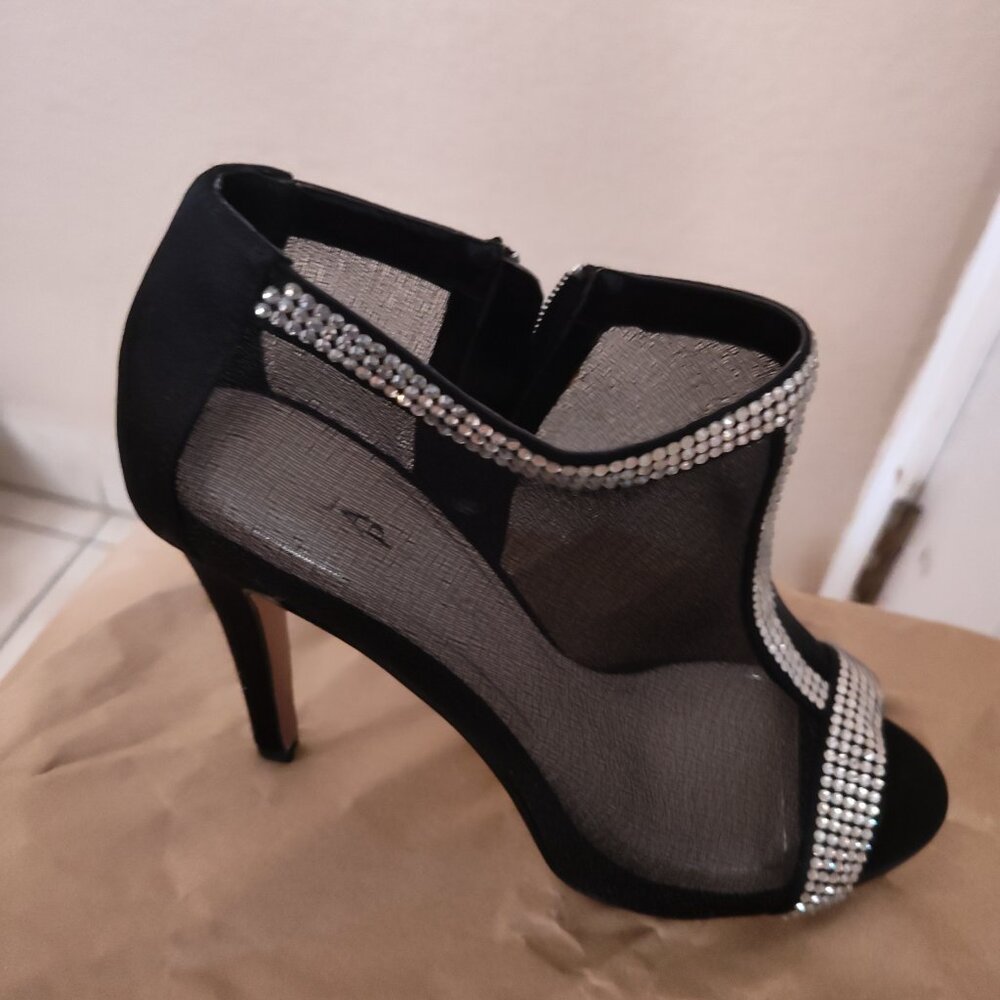 Caparrós Rhinestone Open Toe Mesh Booties - Picture 5 of 5